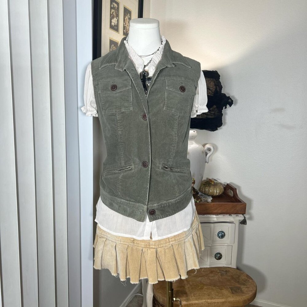 Y2k Metrostyle Corduroy Vest